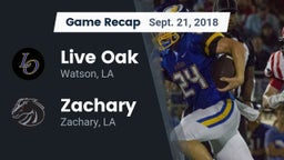 Recap: Live Oak  vs. Zachary  2018