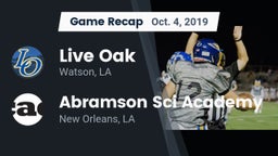 Recap: Live Oak  vs. Abramson Sci Academy  2019