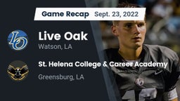 Recap: Live Oak  vs. St. Helena College & Career Academy 2022