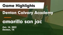 Denton Calvary Academy vs amarillo san jac Game Highlights - Oct. 14, 2022