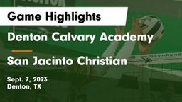 Denton Calvary Academy vs San Jacinto Christian  Game Highlights - Sept. 7, 2023