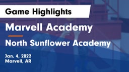 Marvell Academy  vs North Sunflower Academy  Game Highlights - Jan. 4, 2022