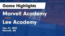 Marvell Academy  vs Lee Academy  Game Highlights - Jan. 31, 2022