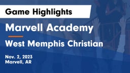 Marvell Academy  vs West Memphis Christian  Game Highlights - Nov. 2, 2023