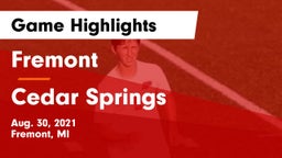 Fremont  vs Cedar Springs  Game Highlights - Aug. 30, 2021
