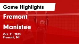 Fremont  vs Manistee  Game Highlights - Oct. 21, 2023