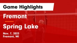 Fremont  vs Spring Lake  Game Highlights - Nov. 7, 2023
