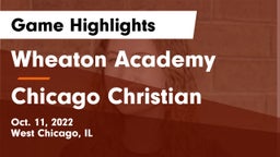 Wheaton Academy  vs Chicago Christian  Game Highlights - Oct. 11, 2022