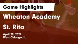 Wheaton Academy  vs St. Rita  Game Highlights - April 20, 2024