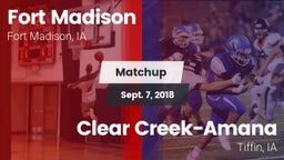 Matchup: Fort Madison High vs. Clear Creek-Amana 2018