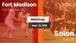 Matchup: Fort Madison High vs. Solon  2018