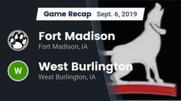 Recap: Fort Madison  vs. West Burlington  2019