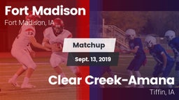 Matchup: Fort Madison High vs. Clear Creek-Amana 2019