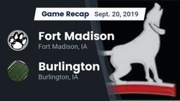 Recap: Fort Madison  vs. Burlington  2019