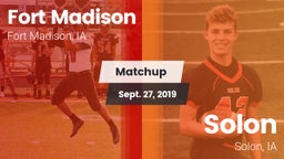 Matchup: Fort Madison High vs. Solon  2019