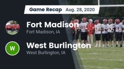 Recap: Fort Madison  vs. West Burlington  2020