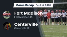 Recap: Fort Madison  vs. Centerville  2020
