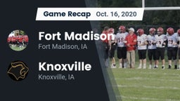 Recap: Fort Madison  vs. Knoxville  2020