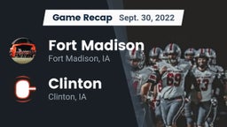 Recap: Fort Madison  vs. Clinton  2022