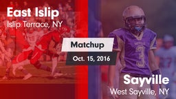 Matchup: East Islip vs. Sayville  2016