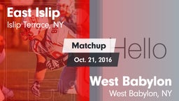 Matchup: East Islip vs. West Babylon  2016