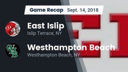 Recap: East Islip  vs. Westhampton Beach  2018