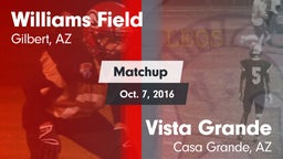 Matchup: Williams Field High vs. Vista Grande  2016