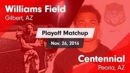 Matchup: Williams Field High vs. Centennial  2016
