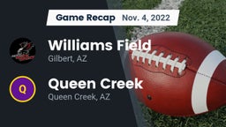 Recap: Williams Field  vs. Queen Creek  2022