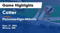 Cotter  vs Plainview-Elgin-Millville  Game Highlights - Sept. 27, 2022