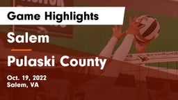 Salem  vs Pulaski County  Game Highlights - Oct. 19, 2022