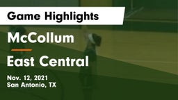 McCollum  vs East Central  Game Highlights - Nov. 12, 2021