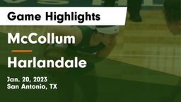 McCollum  vs Harlandale  Game Highlights - Jan. 20, 2023