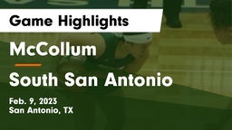 McCollum  vs South San Antonio  Game Highlights - Feb. 9, 2023