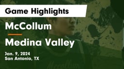 McCollum  vs Medina Valley  Game Highlights - Jan. 9, 2024