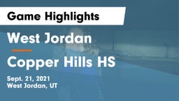 West Jordan  vs Copper Hills HS Game Highlights - Sept. 21, 2021