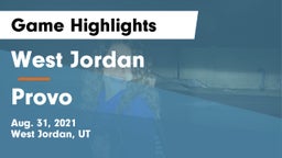 West Jordan  vs Provo  Game Highlights - Aug. 31, 2021