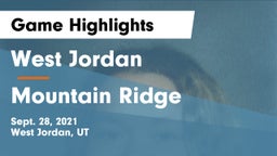 West Jordan  vs Mountain Ridge  Game Highlights - Sept. 28, 2021