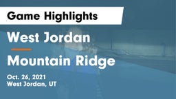 West Jordan  vs Mountain Ridge  Game Highlights - Oct. 26, 2021