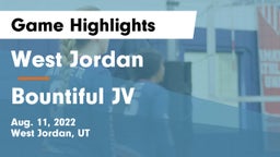 West Jordan  vs Bountiful JV Game Highlights - Aug. 11, 2022