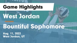 West Jordan  vs Bountiful Sophomore  Game Highlights - Aug. 11, 2022