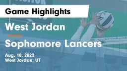 West Jordan  vs Sophomore Lancers Game Highlights - Aug. 18, 2022