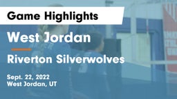 West Jordan  vs Riverton Silverwolves  Game Highlights - Sept. 22, 2022