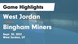 West Jordan  vs Bingham Miners  Game Highlights - Sept. 20, 2022