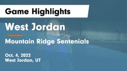 West Jordan  vs Mountain Ridge Sentenials  Game Highlights - Oct. 4, 2022