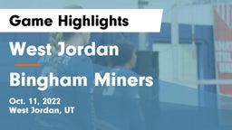 West Jordan  vs Bingham Miners Game Highlights - Oct. 11, 2022