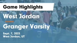 West Jordan  vs Granger Varsity Game Highlights - Sept. 7, 2023
