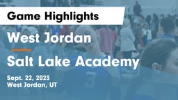 West Jordan  vs Salt Lake Academy  Game Highlights - Sept. 22, 2023