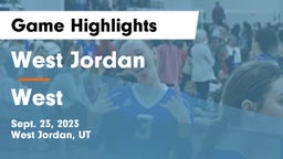 West Jordan  vs West  Game Highlights - Sept. 23, 2023