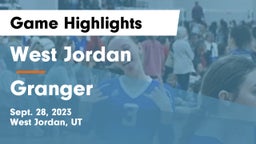 West Jordan  vs Granger  Game Highlights - Sept. 28, 2023